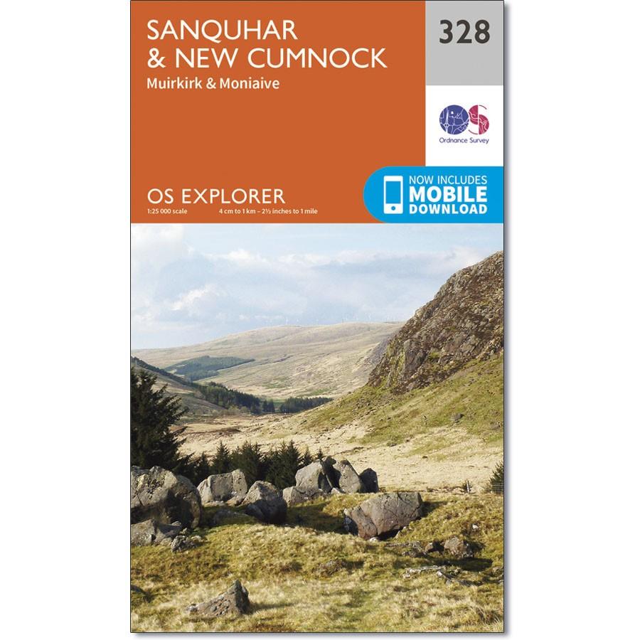 Ordnance Survey Explorer Map 328 Sanqhuar & New Cumnock