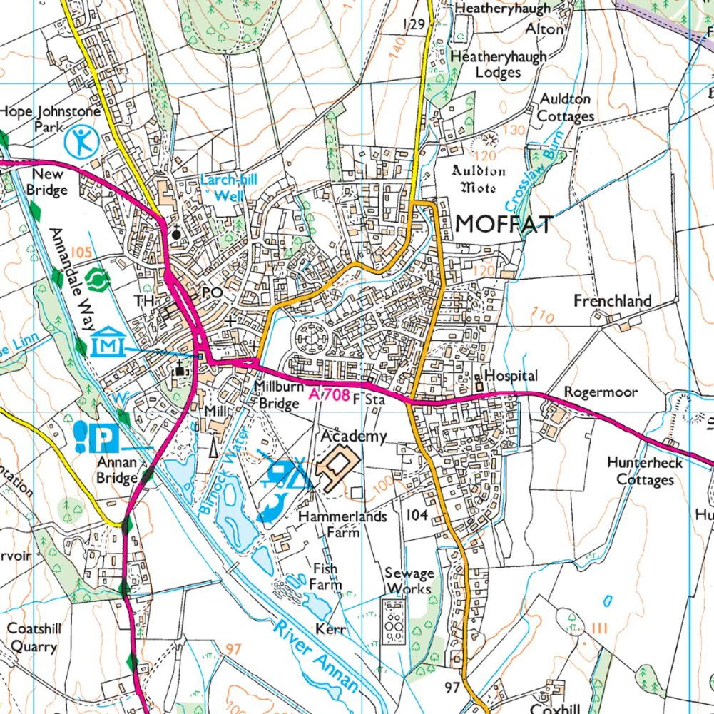Ordnance Survey Explorer Map 330 Moffat &amp; St Mary's Loch - Image 3