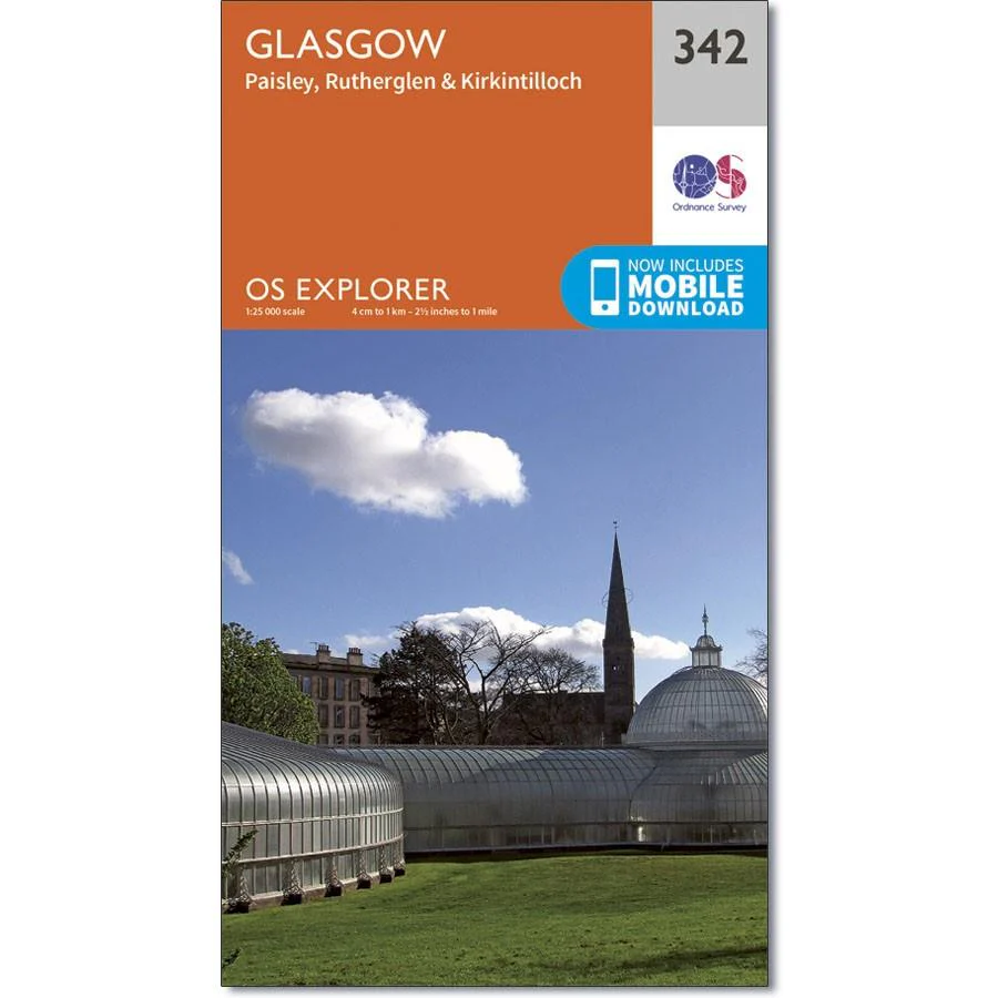 Ordnance Survey Explorer Map 342 Glasgow