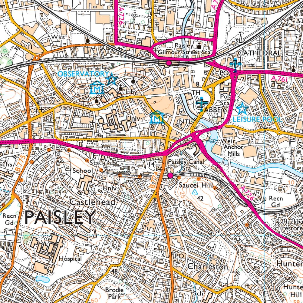 Ordnance Survey Explorer Map 342 Glasgow - Image 4