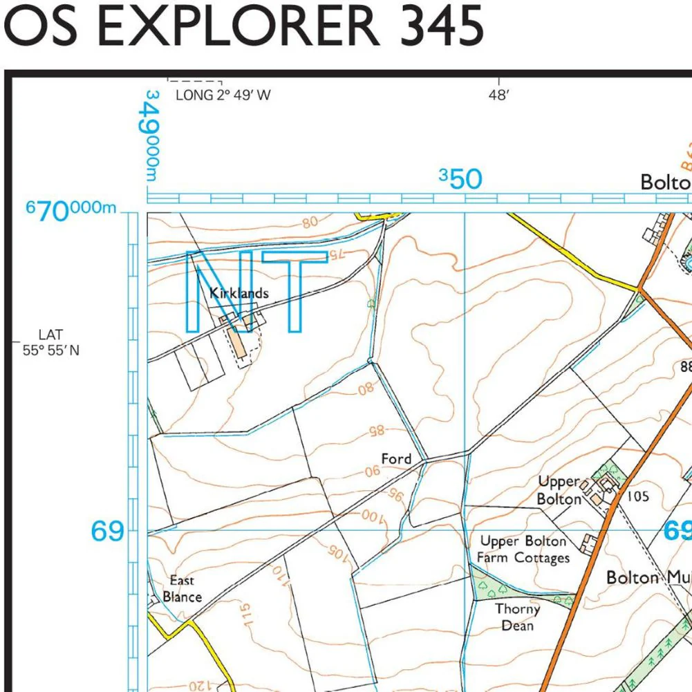Ordnance Survey Explorer Map 345 Lammermuir Hills - Image 5