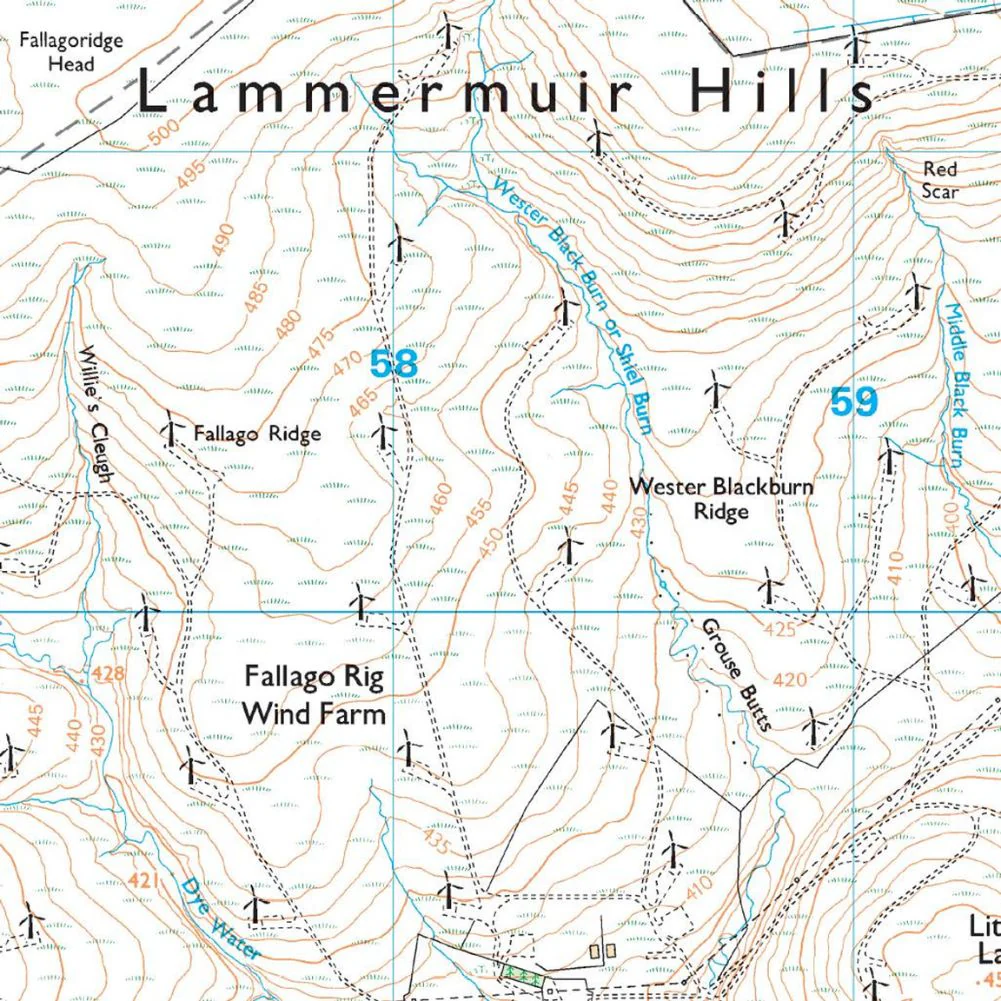 Ordnance Survey Explorer Map 345 Lammermuir Hills - Image 6