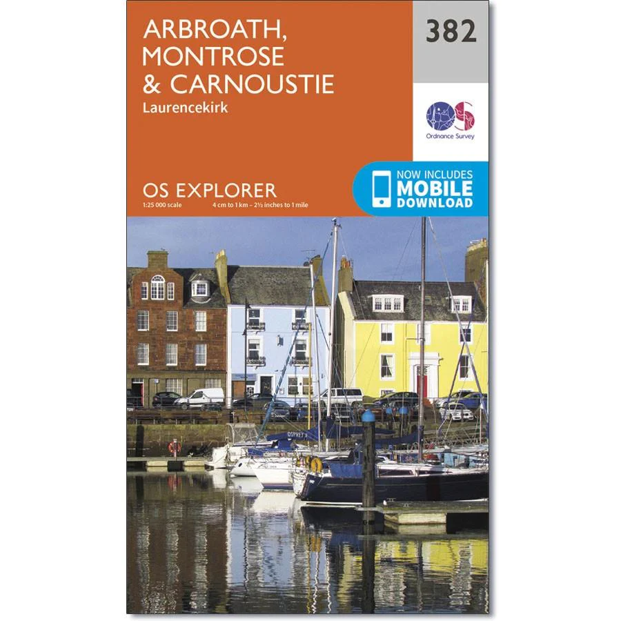 Ordnance Survey Explorer Map 382 Arbroath, Montrose & Carnoustie
