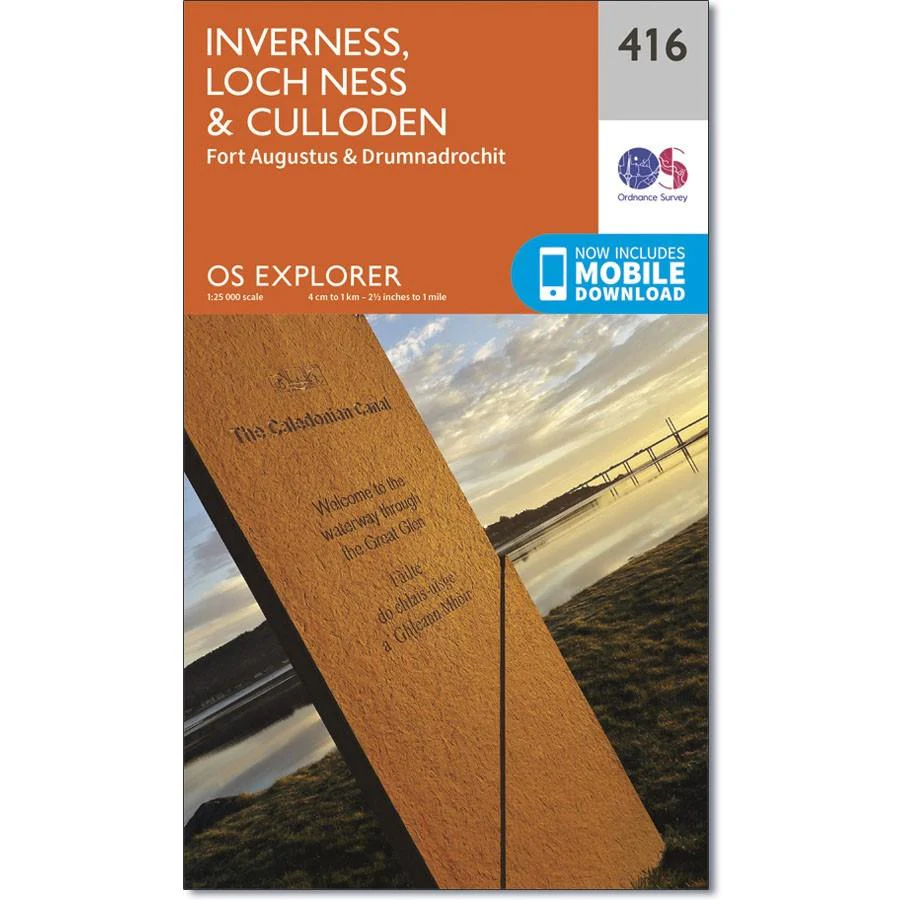 Ordnance Survey Explorer Map 416 Inverness, Loch Ness & Culloden