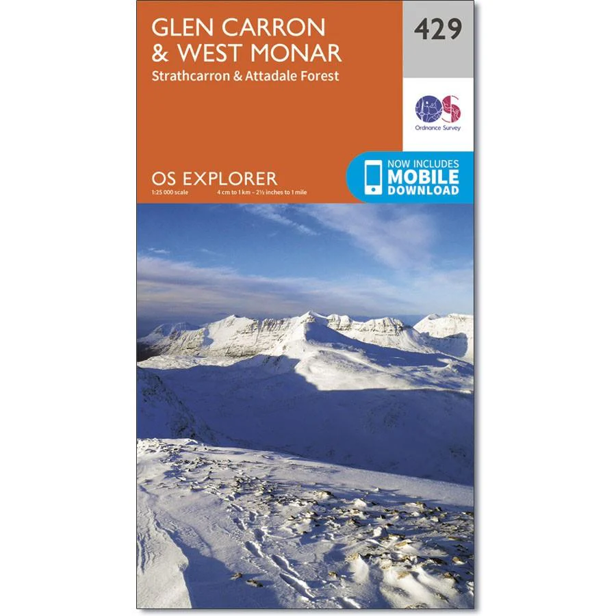 Ordnance Survey Explorer Map 429 Glen Carron & West Monar