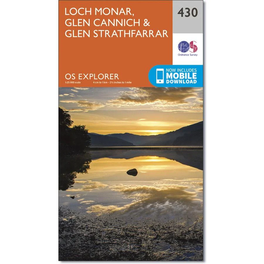 Ordnance Survey Explorer Map 430 Loch Monar, Glen Cannich & Glen Strathfarrar