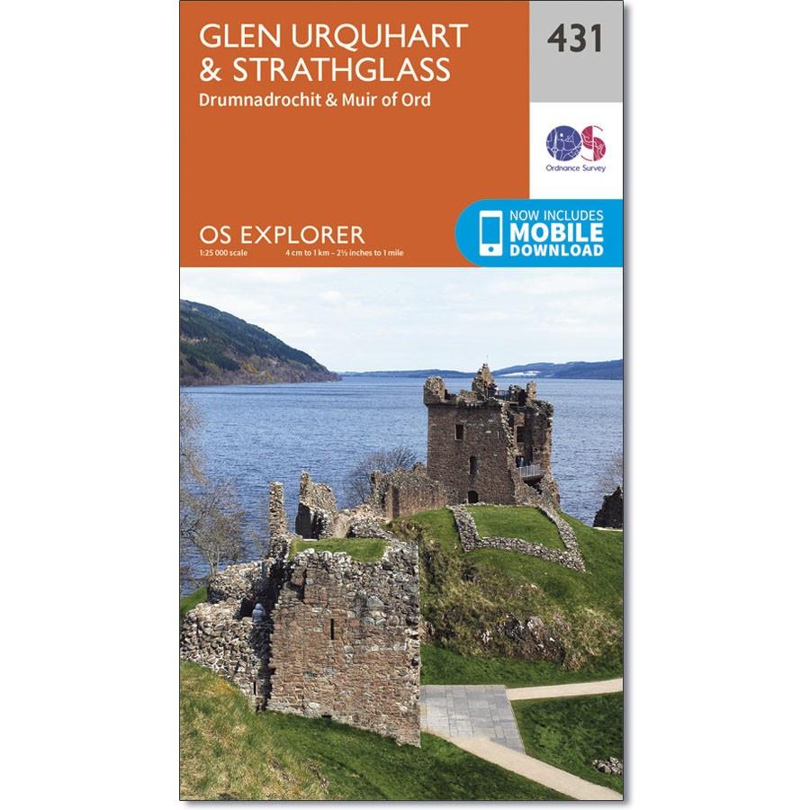 Ordnance Survey Explorer Map 431 Glen Urquhart & Strathglass