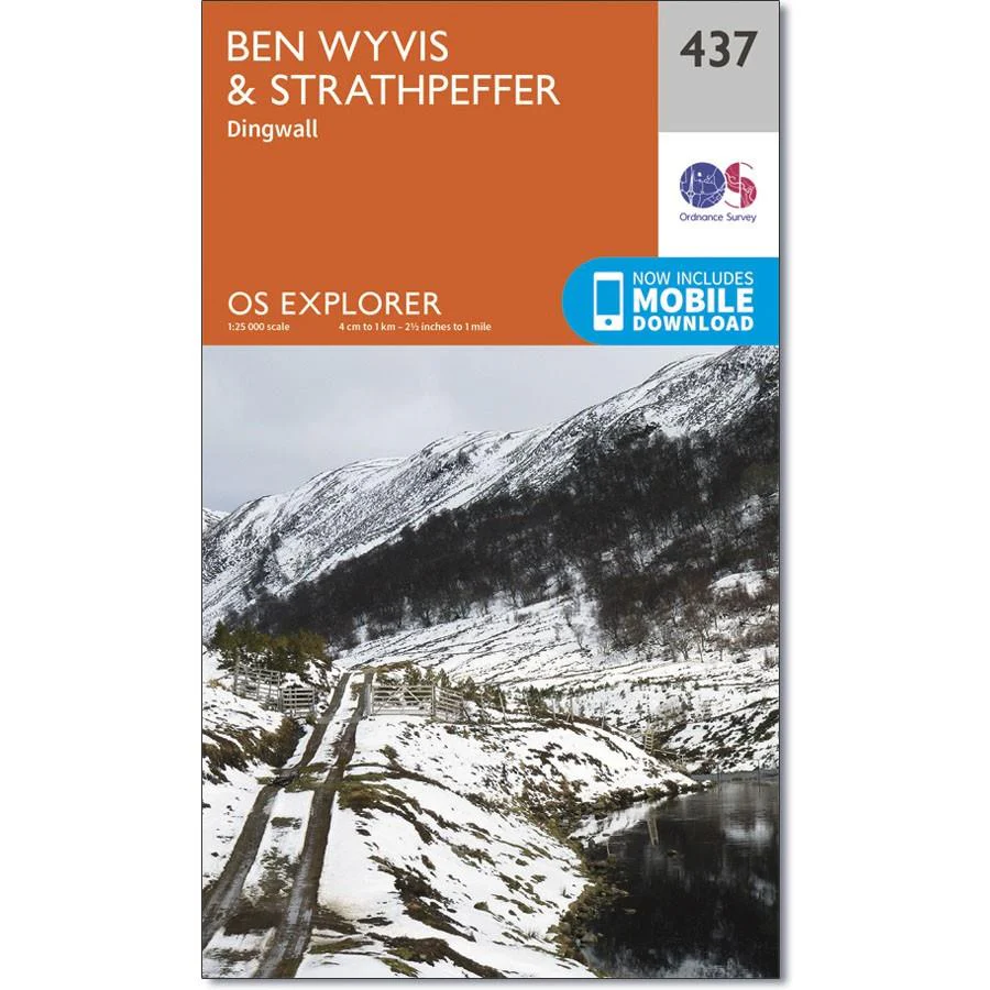 Ordnance Survey Explorer Map 437 Wyvis & Strathpeffer