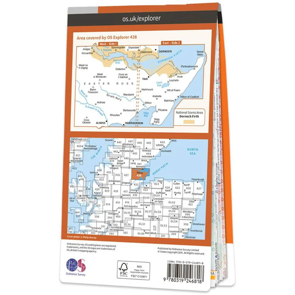 Ordnance Survey Explorer Map 438 Dornoch & Tain - Image 3