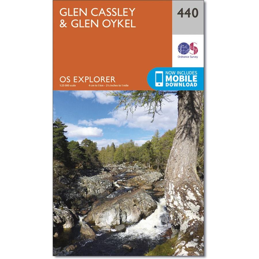 Ordnance Survey Explorer Map 440 Glen Cassley & Glen Oykel