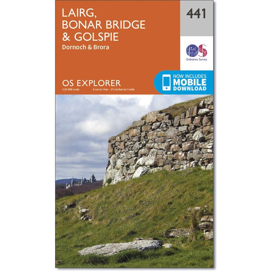 Ordnance Survey Explorer Map 441 Lairg, Bonar Bridge & Golspie