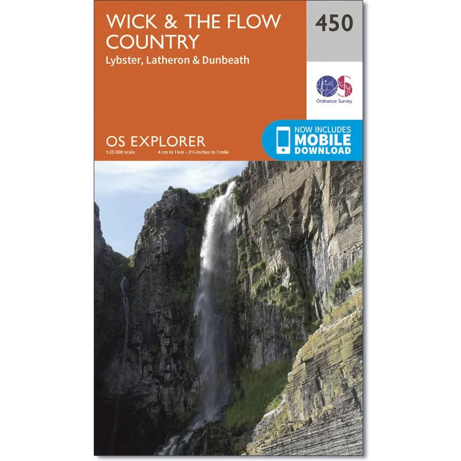 Ordnance Survey Explorer Map 450 Wick & The Flow Country