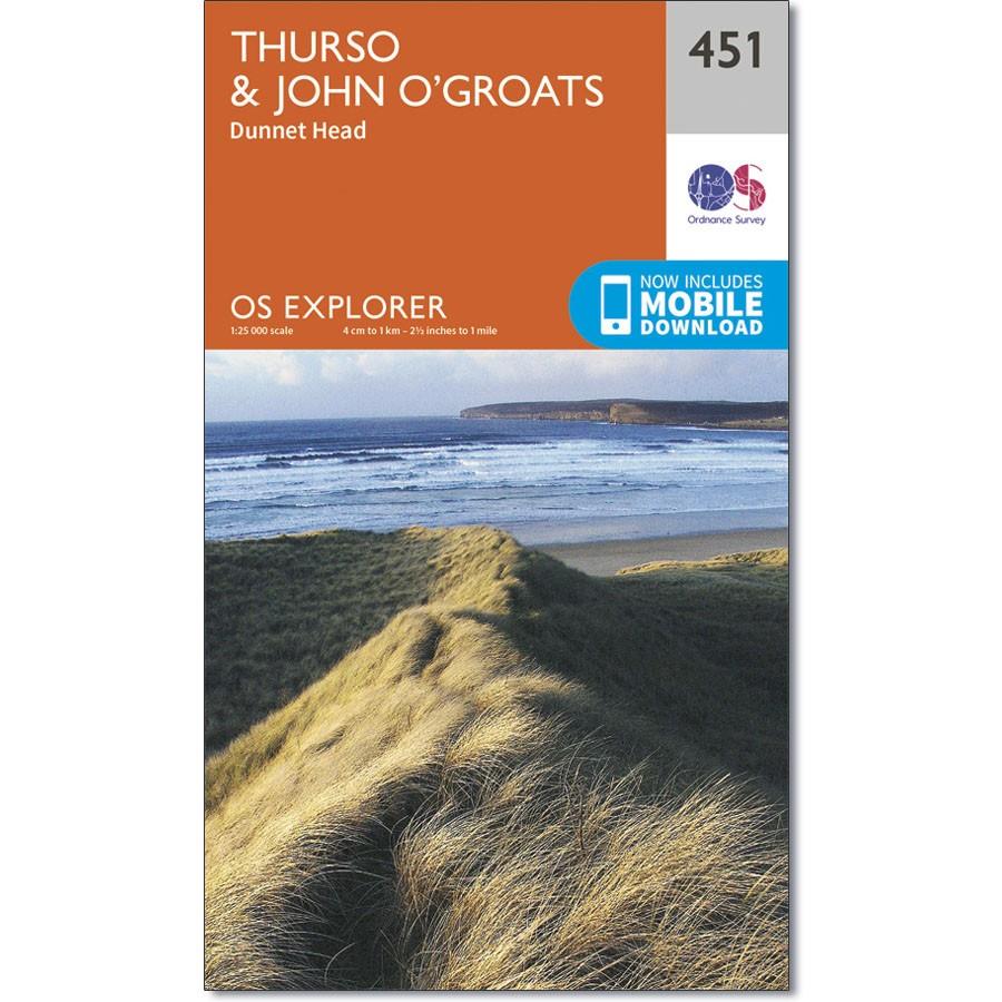 Ordnance Survey Explorer Map 451 Thurso & John o'Groats