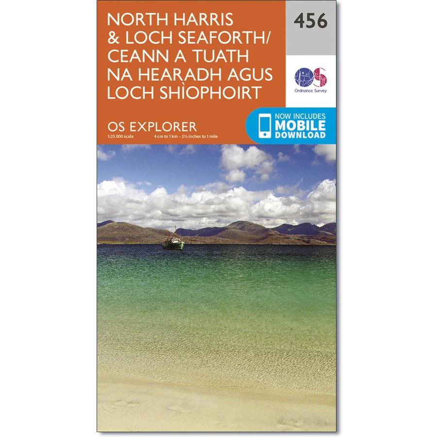 Ordnance Survey Explorer Map 456 North Harris & Loch Seaforth