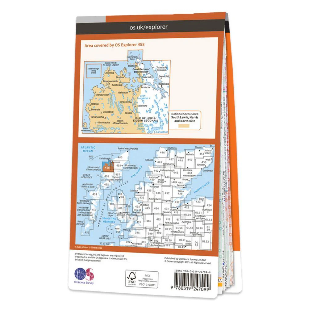 Ordnance Survey Explorer Map 458 West Lewis - Image 2