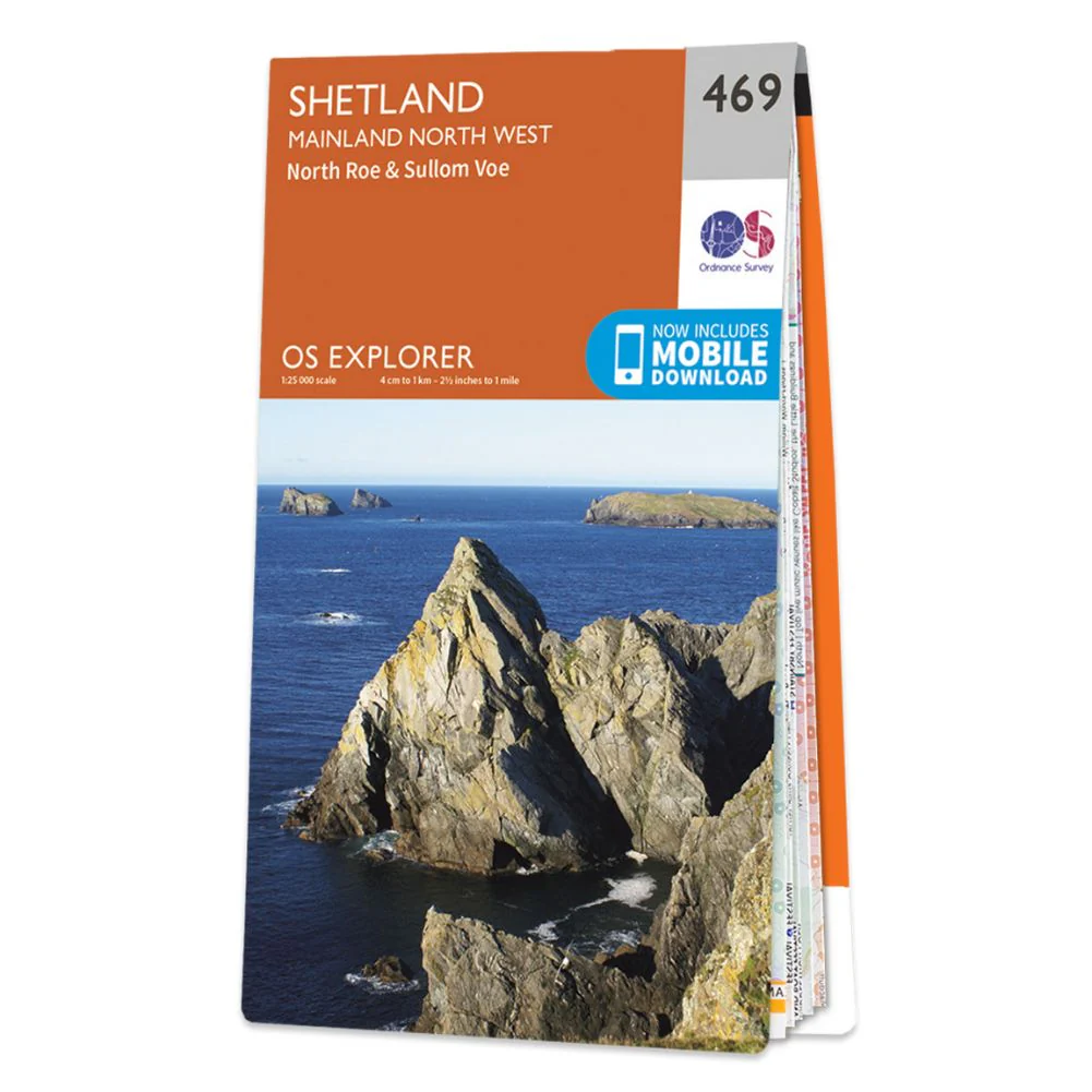 Ordnance Survey Explorer Map 469- Shetland - Mainland North West - North Roe & Sullom Voe - Image 2