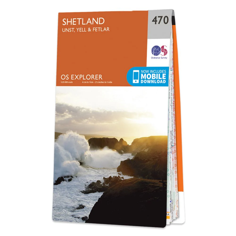 Ordnance Survey Explorer Map 470 - Shetland - Unst, Yell & Fetlar - Image 2