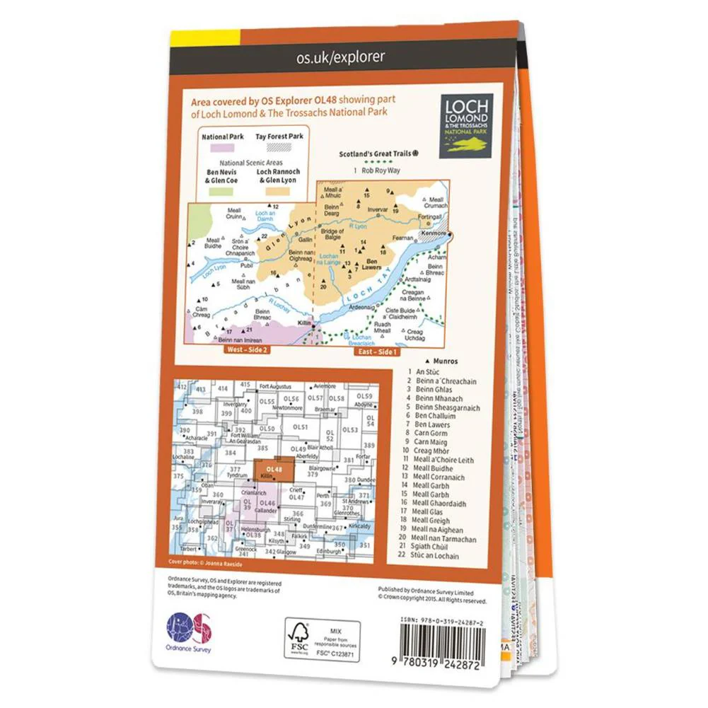 Ordnance Survey Explorer Map OL 48 Ben Lawers & Glen Lyon - Image 3