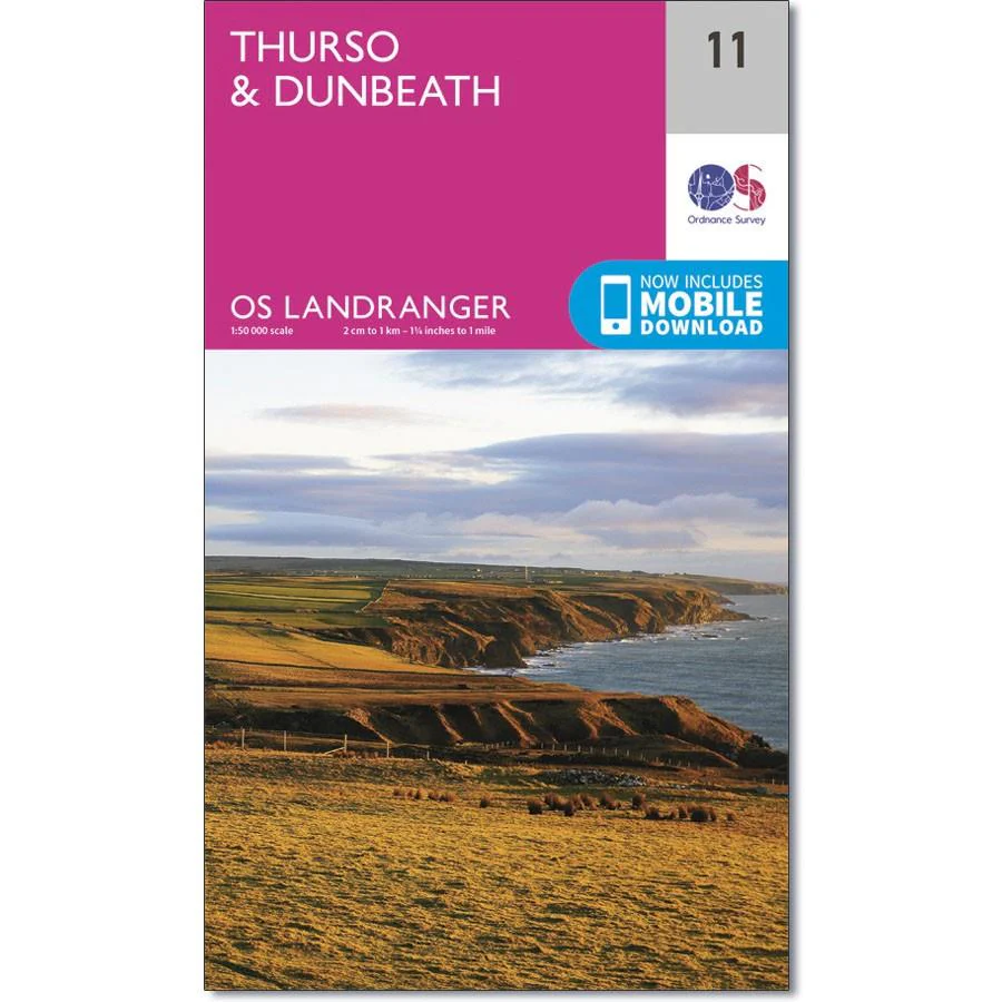 Ordnance Survey Landranger Map 11 Thurso & Dunbeath