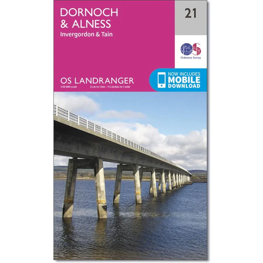 Ordnance Survey Landranger Map 21 Dornoch & Alness