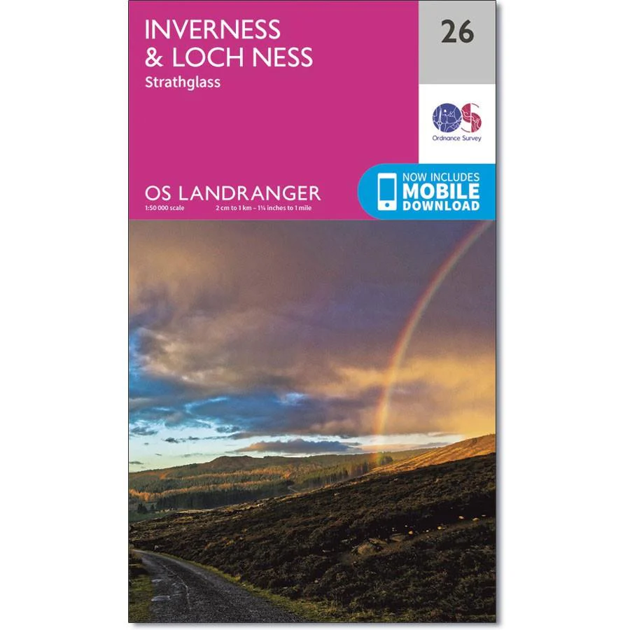 Ordnance Survey Landranger Map 26 Inverness & Loch Ness