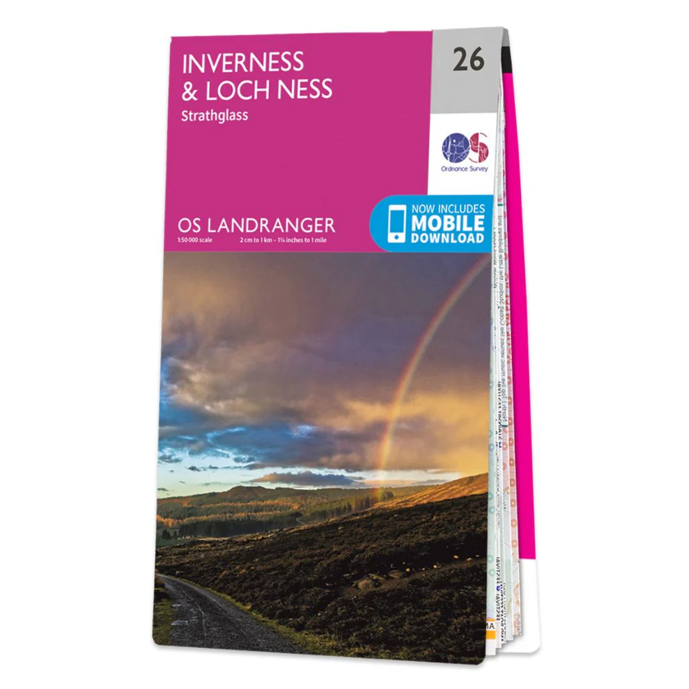 Ordnance Survey Landranger Map 26 Inverness & Loch Ness - Image 2