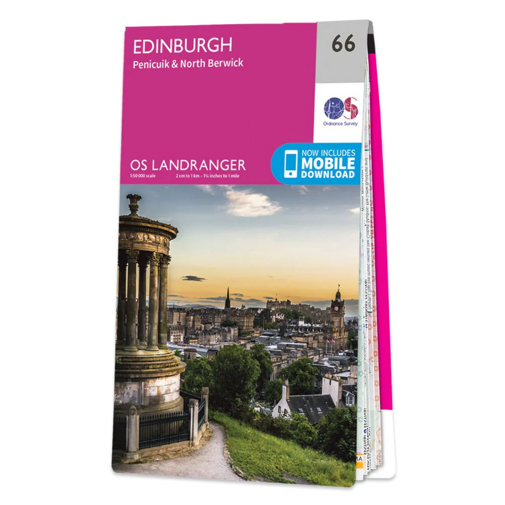 Ordnance Survey Landranger Map 66 Edinburgh - Image 2