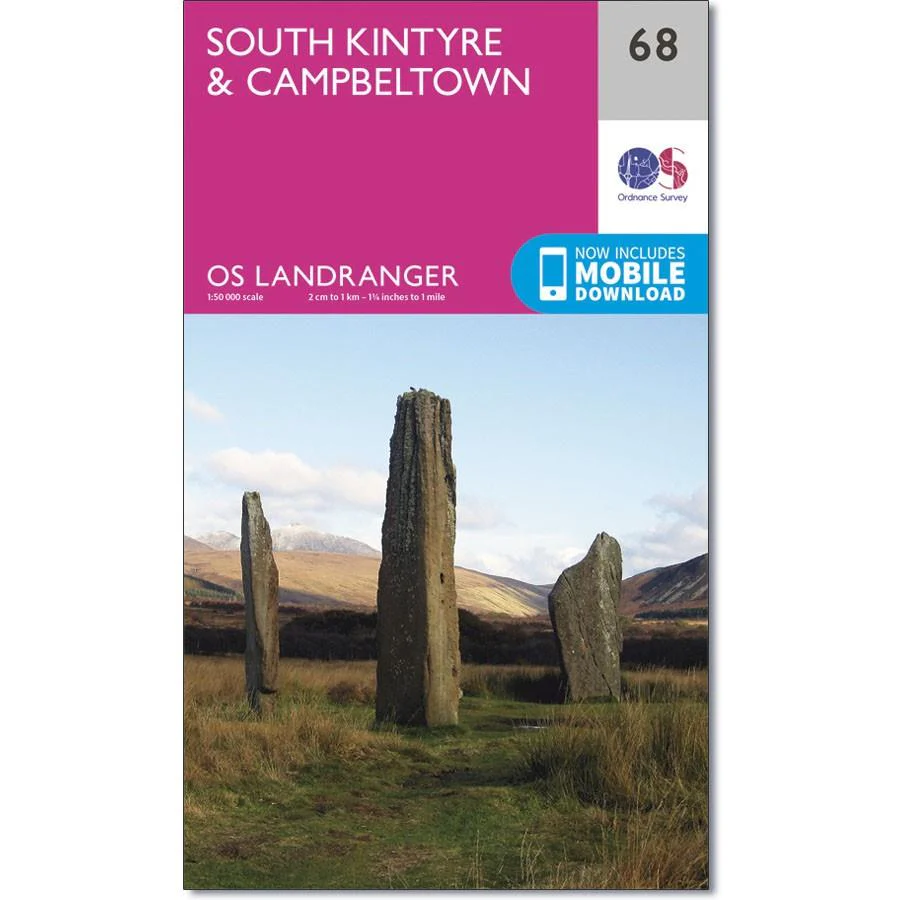 Ordnance Survey Landranger Map 68 South Kintyre & Campbeltown