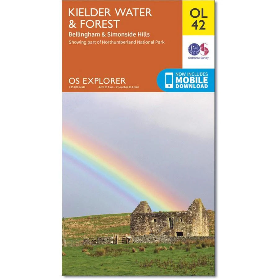 Ordnance Survey Map OL 42 Kielder Water & Forest