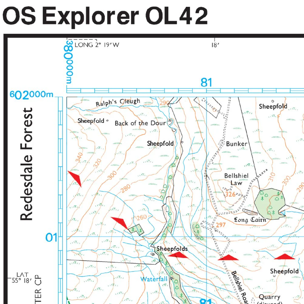 Ordnance Survey Map OL 42 Kielder Water & Forest - Image 4