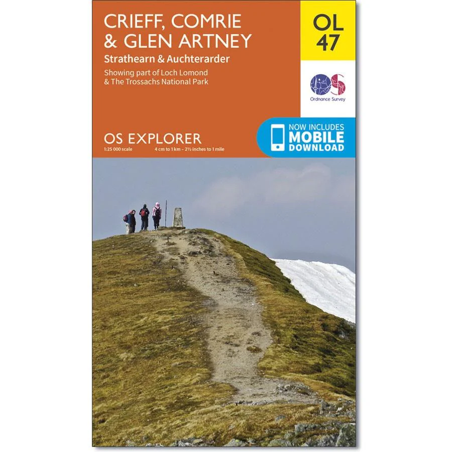 Ordnance Survey Map OL 47 Crieff, Comrie & Glen Artney