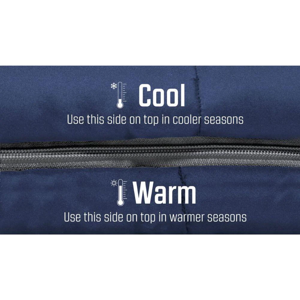 Outwell Contour Lux Double Reversible Sleeping Bag (Imperial Blue) - Image 2