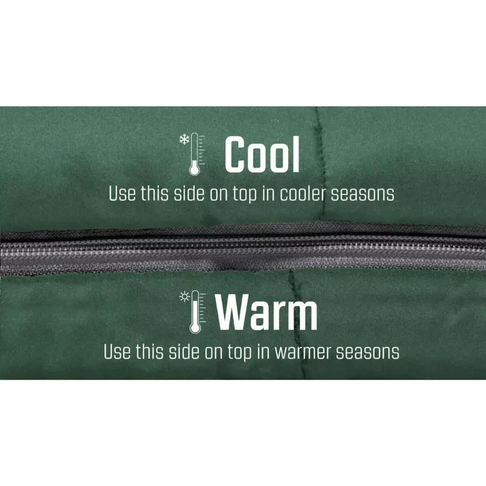 Outwell Contour Lux XL Sleeping Bag - Left Zip (Green) - Image 6