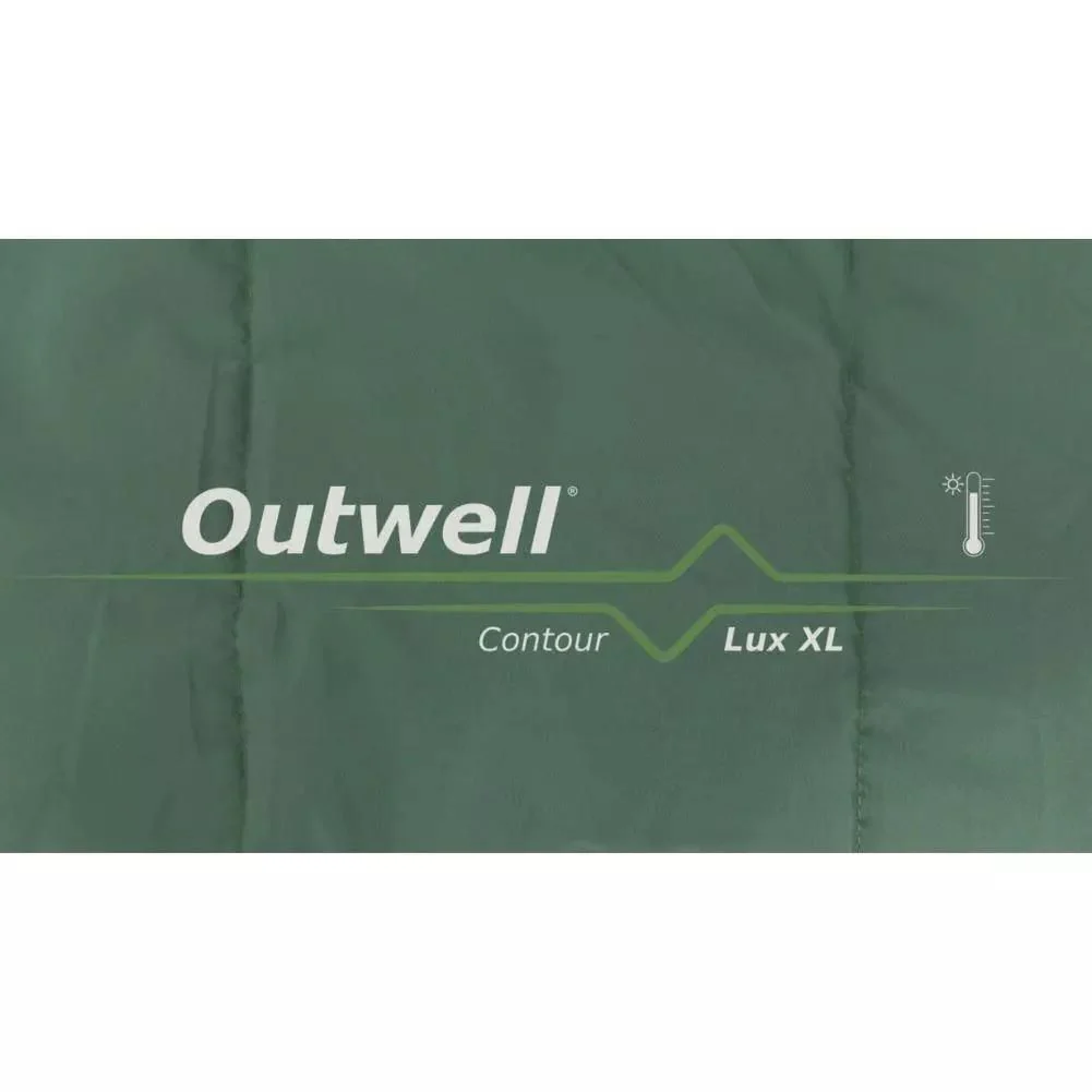 Outwell Contour Lux XL Sleeping Bag - Left Zip (Green) - Image 7