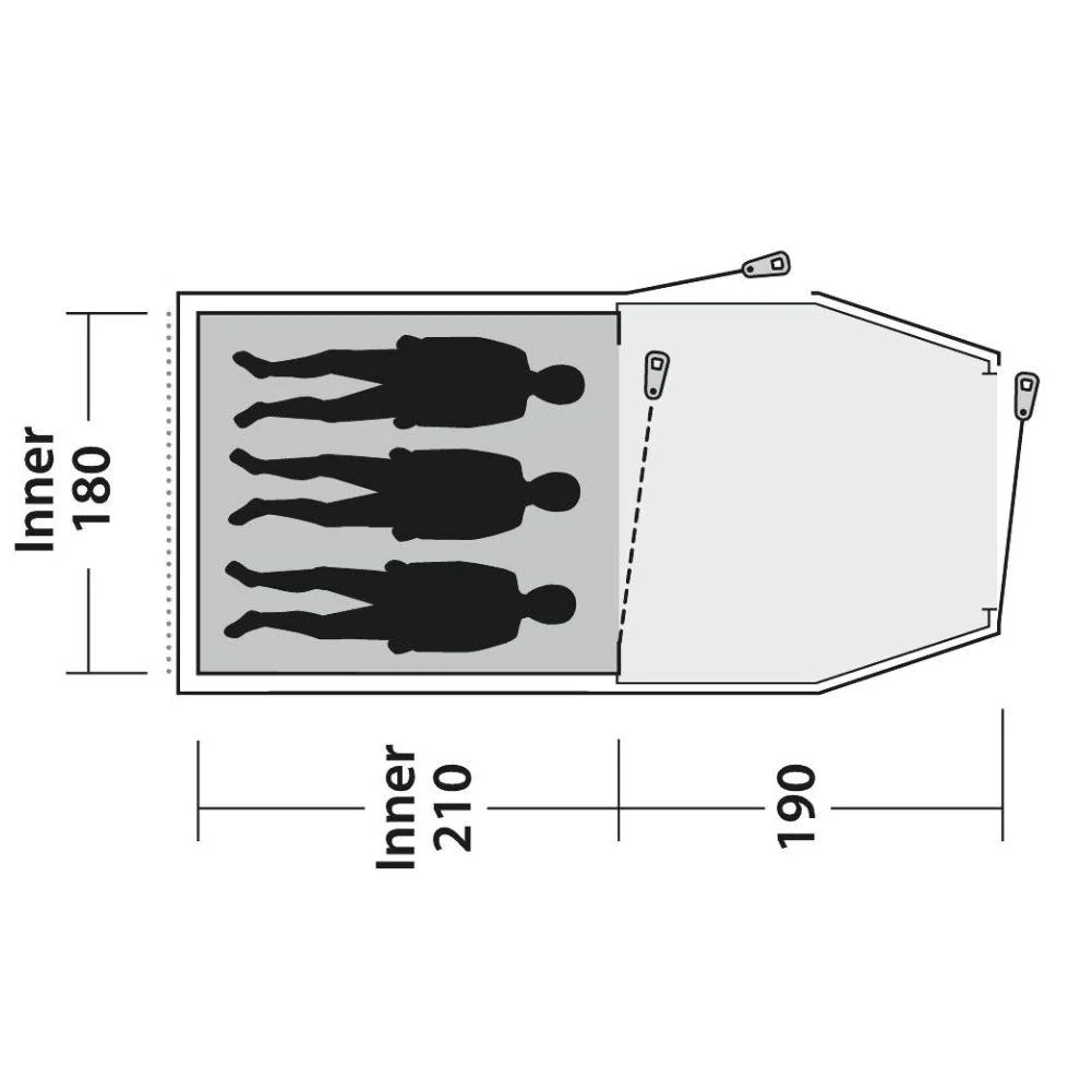 Outwell Earth 3 Tent - 3 Man Tunnel Tent - Image 13