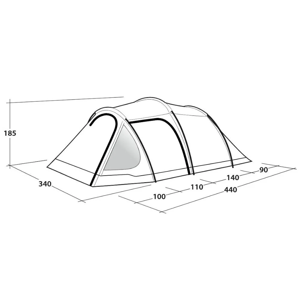 Outwell Earth 5 Tent - 5 Man Tunnel Tent - Image 12