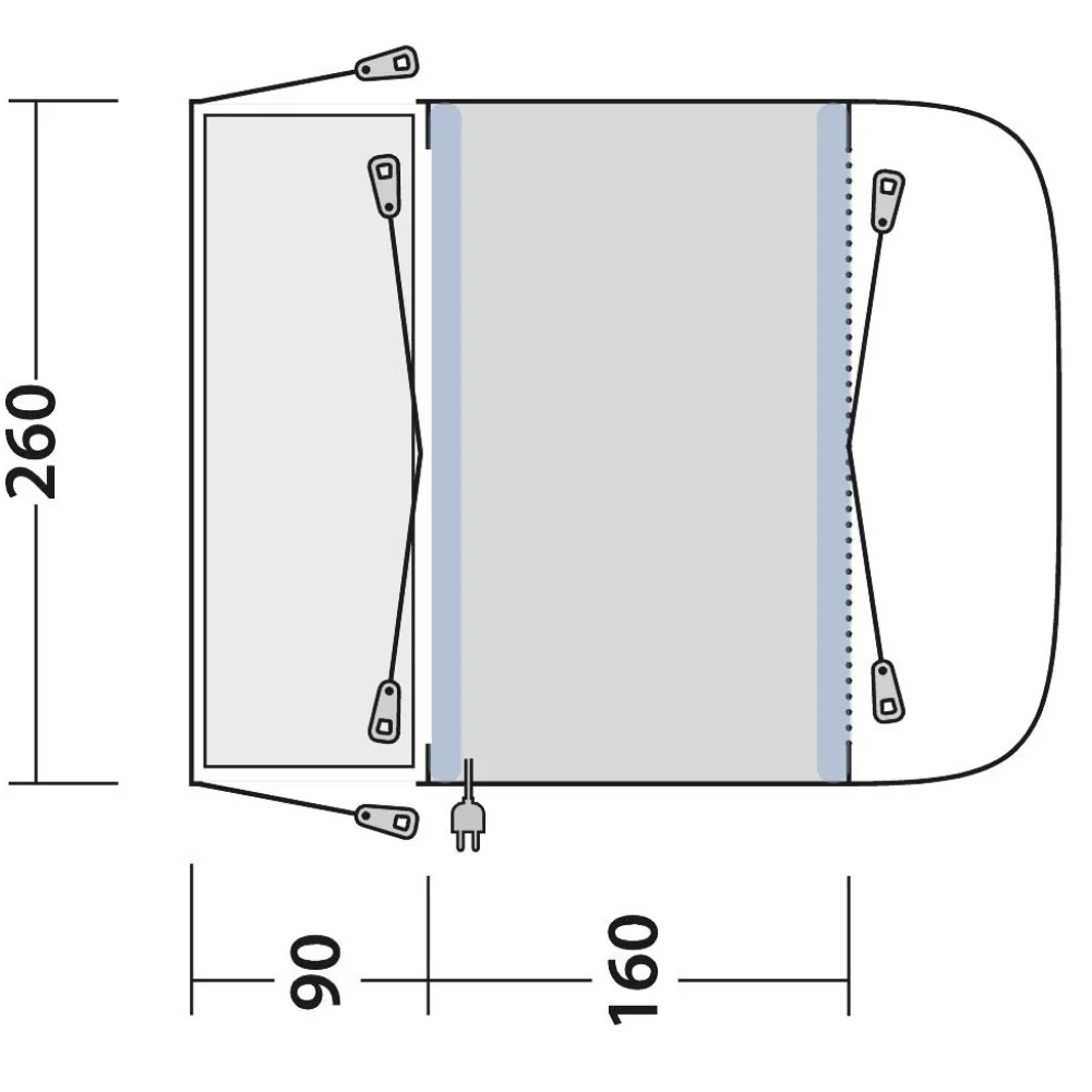 Outwell Newburg 160 Air Drive Away Inflatable Awning - Image 7