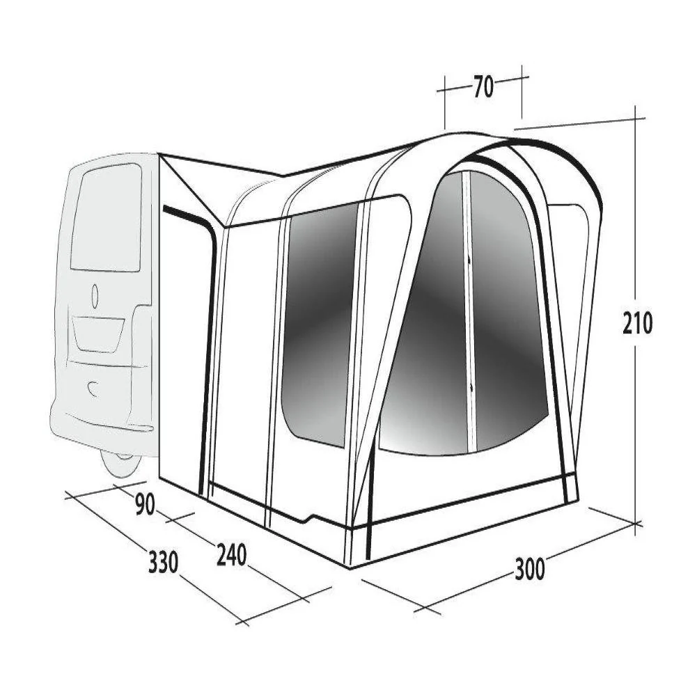 Outwell Newburg 240 Air Drive Away Inflatable Awning - Image 6