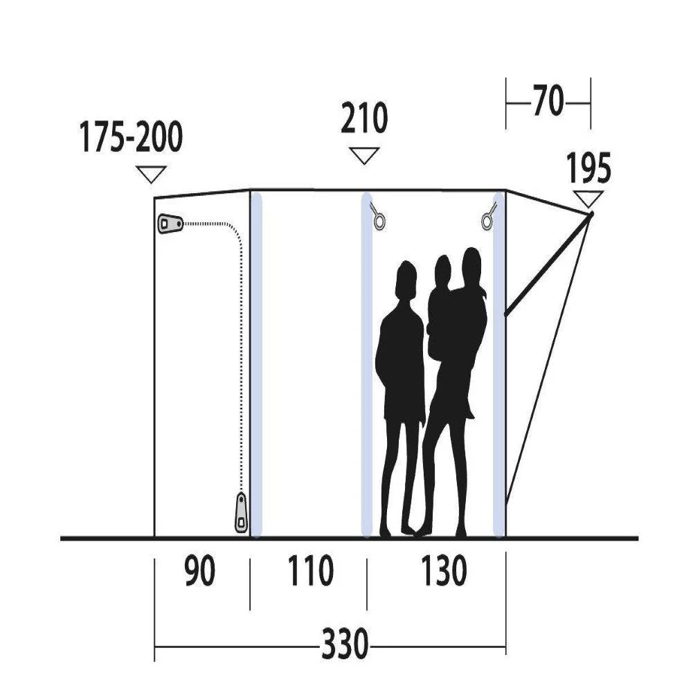 Outwell Newburg 240 Air Drive Away Inflatable Awning - Image 8