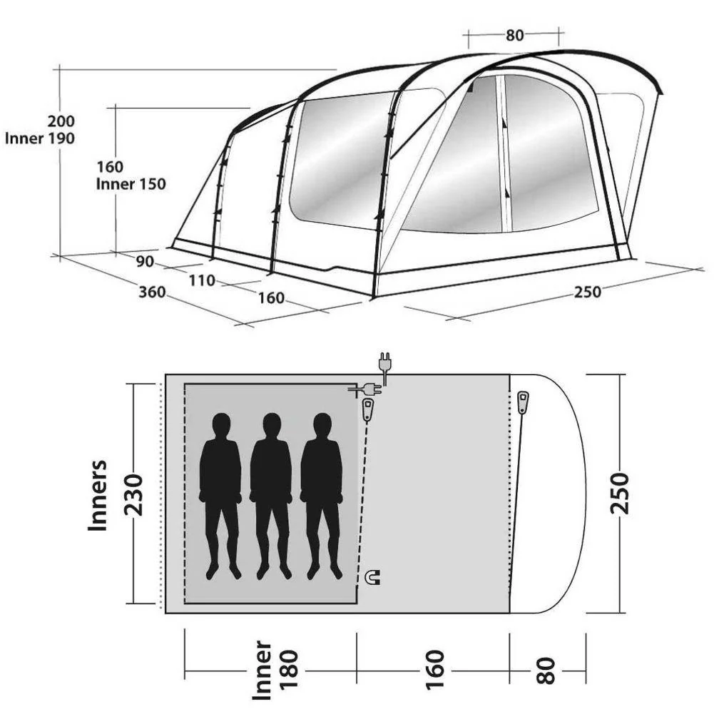 Outwell Oakwood 3 Tent - 3 Man Tent (2022) - Image 4