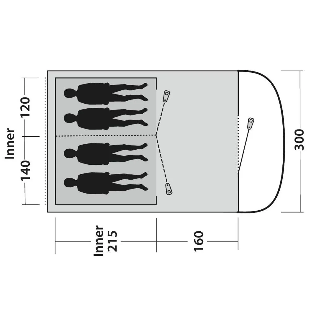 Outwell Sky 4 Tent - 4 Man Tunnel Tent - Image 13