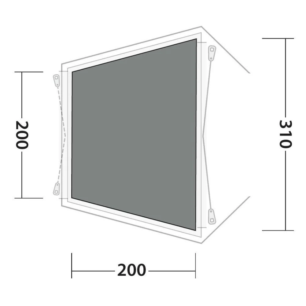 Outwell Woodcrest Awning Carpet - Flat Woven Carpet - Image 3