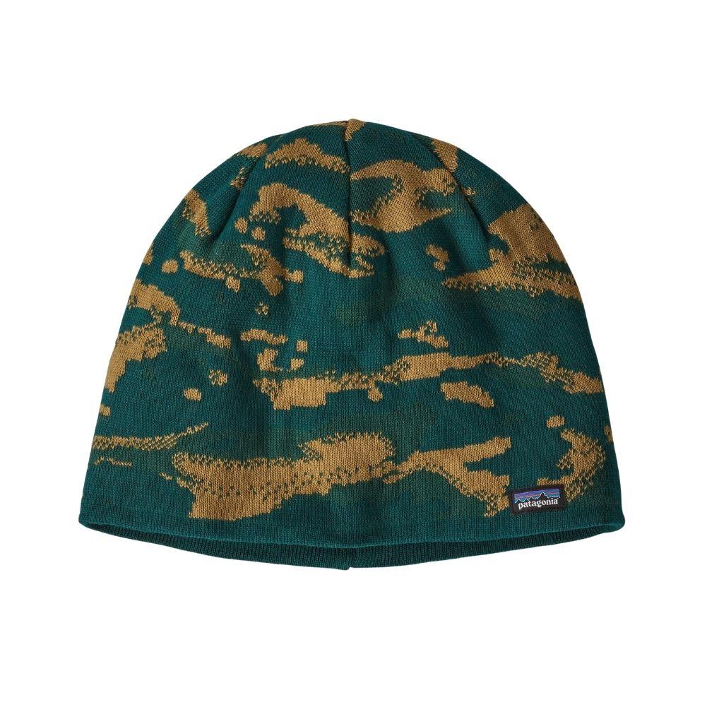 Patagonia Beanie Hat (Ocean Camo Knit/Dark Borealis Green)