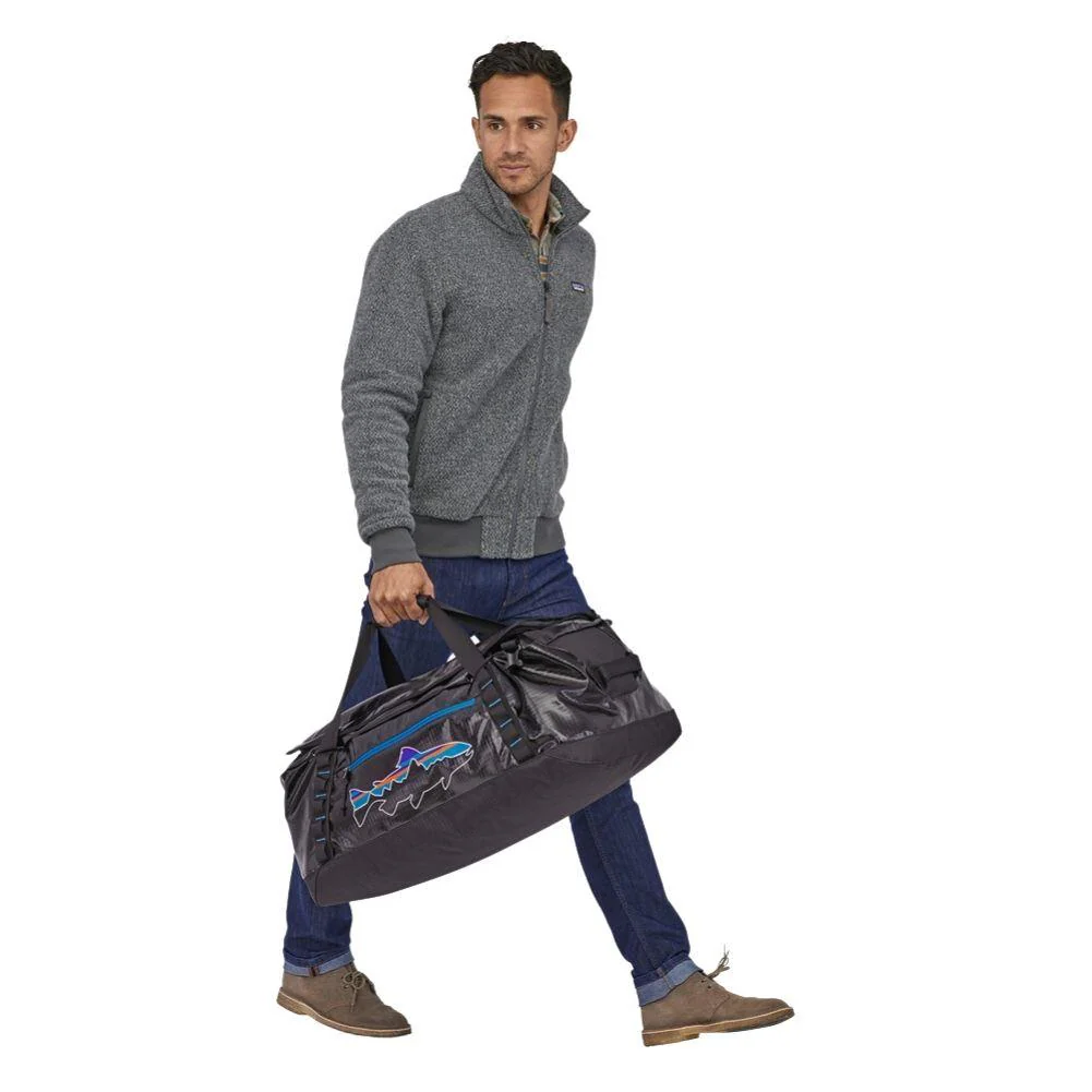 Patagonia Black Hole Duffel 55 Litres (Black w/Fitz Trout) - Image 2
