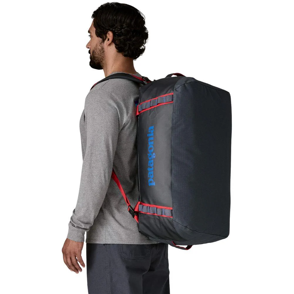 Patagonia Black Hole 55L Duffel Bag (Smolder Blue w/Amanita Red) - Image 3