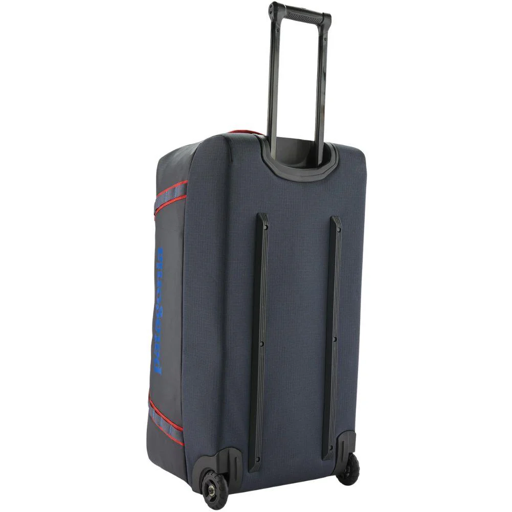 Patagonia Black Hole Wheeled Duffel 100L (Smolder Blue w/Amanita Red) - Image 2