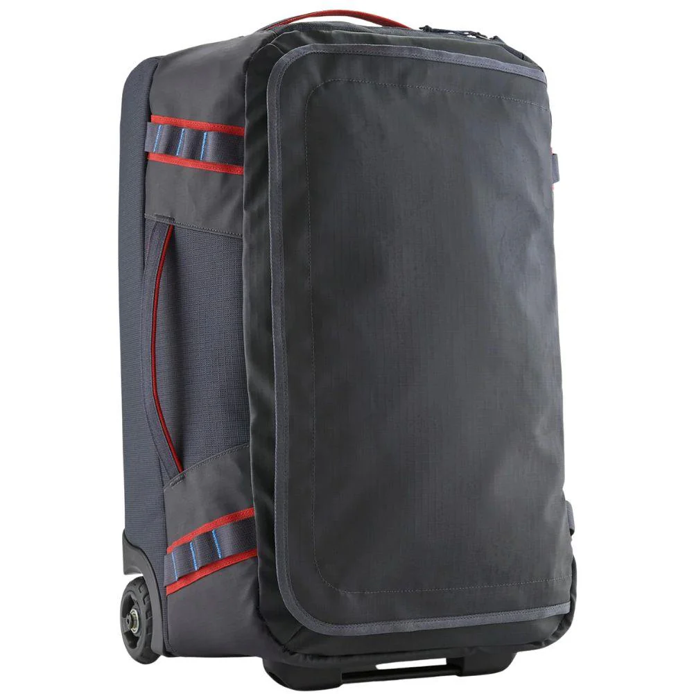 Patagonia Black Hole Wheeled Duffel 40L (Smolder Blue w/Amanita Red)