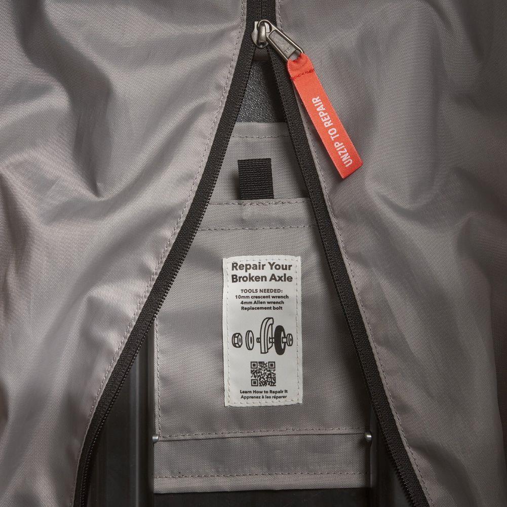 Patagonia Black Hole Wheeled Duffel 40L (Smolder Blue w/Amanita Red) - Image 7