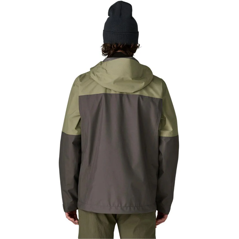 Patagonia Men's Boulder Fork Rain Jacket (Forge Grey w/River Rock Green) - Image 3