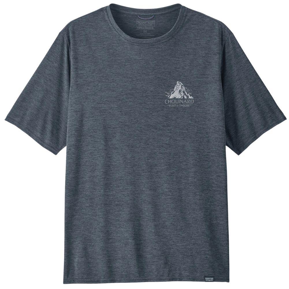 Patagonia Men's Capilene Cool Daily Graphic Shirt - Lands (Chouinard Crest: Smolder Blue X-Dye) - Image 5